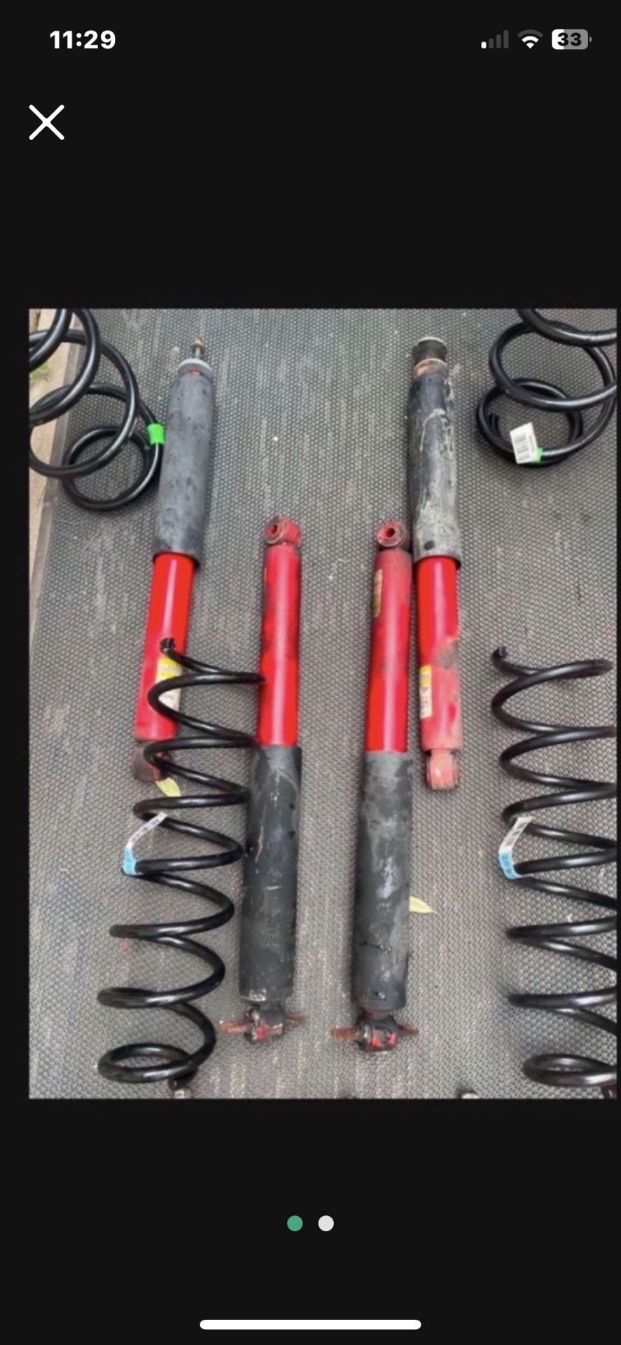 $160 - 2009 - 2017 Jeep Rubicon Sahara Model Gas Charged Shocks Springs 