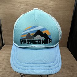 Patagonia Mesh Trucker Teal Blue Hat One Size