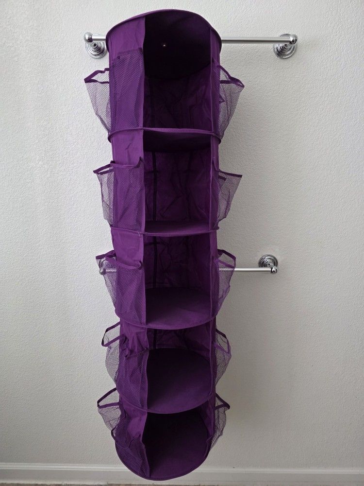 Hanging Closet Organizer Purple