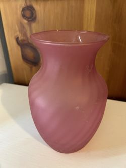 Pink Frosted Vase