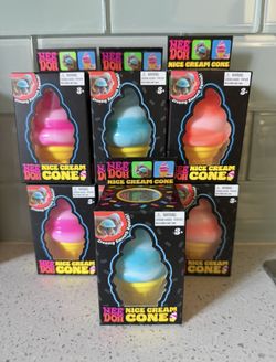 Brand New NeeDoh Nice Cream Cone Pink Blue Orange 