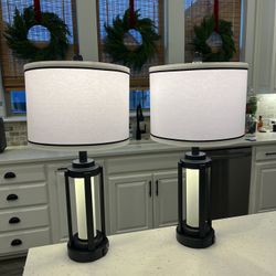 New Set of Table Lamps with Two Light Sources 
