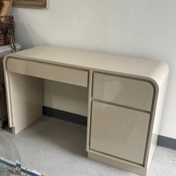 Vintage Desk Postmodern laminate Waterfall 1980s