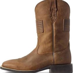 NEW Size 11.5 ARIAT Men Sport Patriot Ii Western Cowboy Boots Work Boot