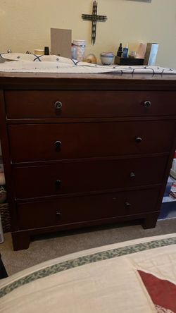 Dark wood dresser