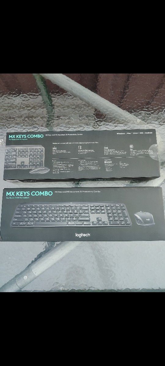 Logitech MX Keys Wireless Combo Keyboard & Mouse Windows Mac Linux Android Bluetooth