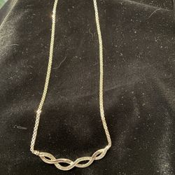 Infinity Anniversary Diamond Studded Necklace 