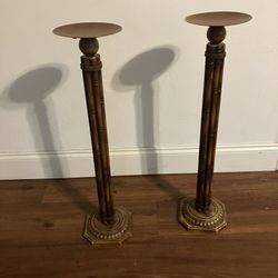 Wooden Candle Or Flower Holders