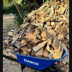 Huge Wheelbarrel Load Of Firewood