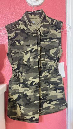 Tractr Camouflage Zip-Up Vest