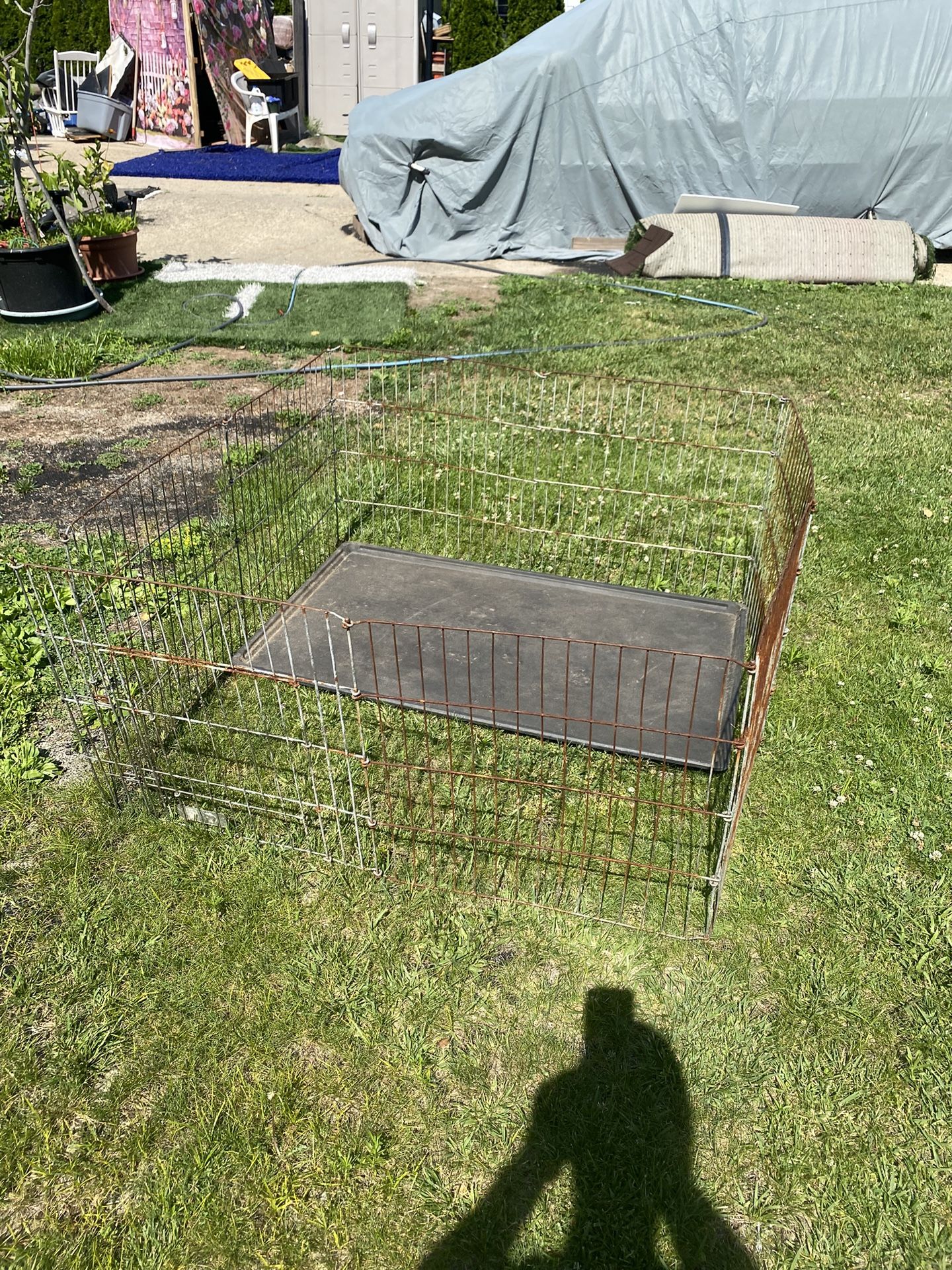 Dog Collapsible Kennel With Pan