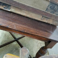 Antique oak chairs, and antique draw leaf table
