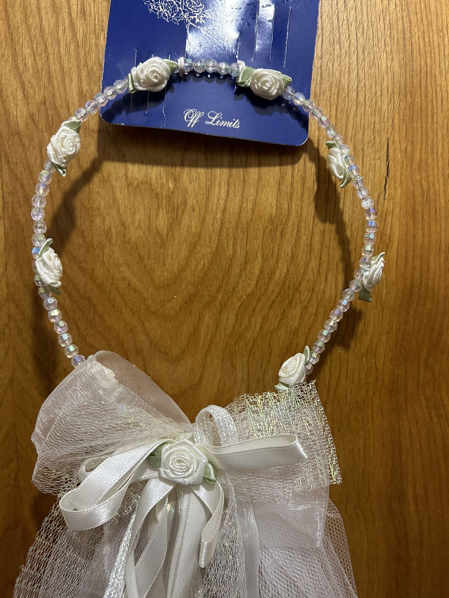 Flower Girl Beaded Veil Headpiece