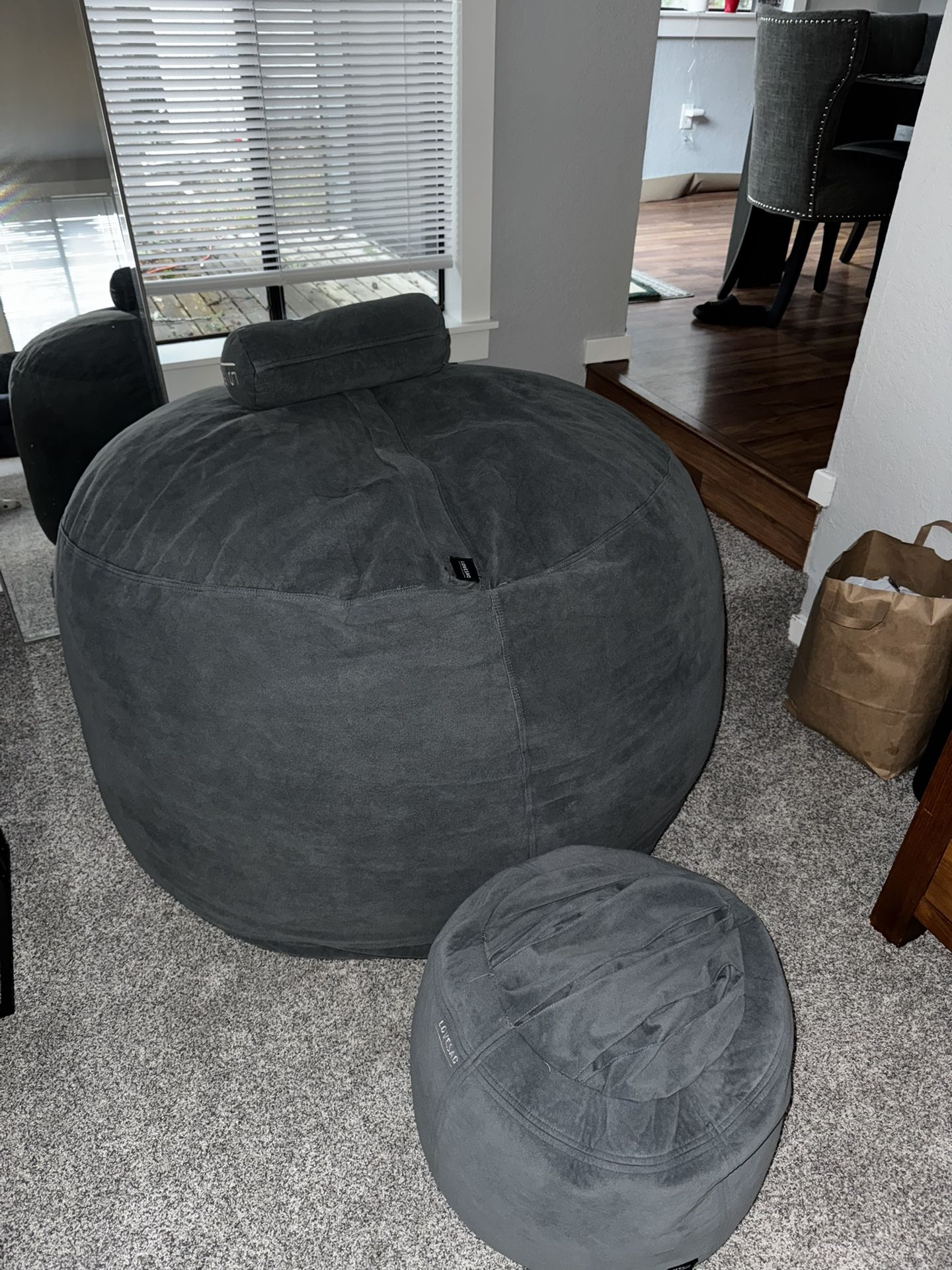 LoveSac CitySac + Cover + Footrest + Pillow — Great Condition!