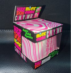 Authentic Schylling NeeDoh Nice Cube Candy Swirl Super Solid Squish! Rare