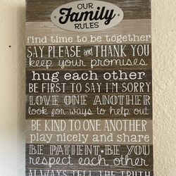 Family Rules Decor