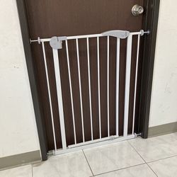 (Brand New) $40 Walk Thru Baby Gate 35” Tall for 29-32” Wide Doorways Stairs, Safety Pet Dog Fence 