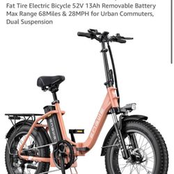 ENGWE L20 2.0 Foldable Electric Bike,750W Power, Speed 32 KM/H,20"x 3.0"Fat Tires, 52V 13Ah