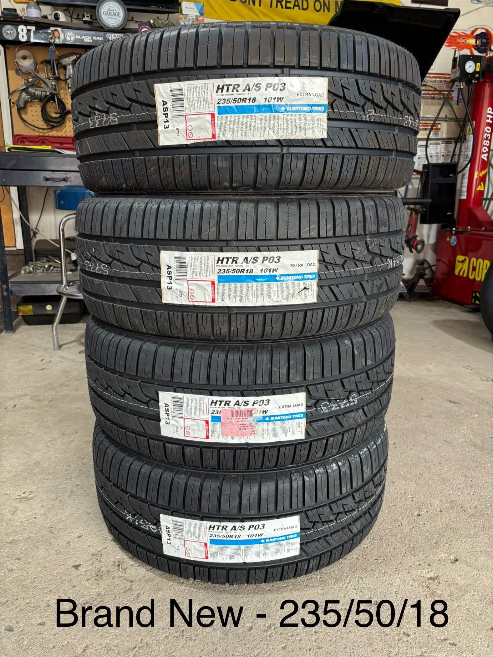 (4) - 235/50/18 Sumitomo HTR A/S P03 Tires