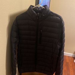 Black Puffer Jacket ( no hood )