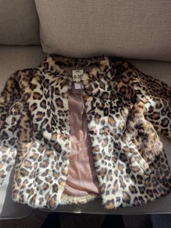 Faux Fur Leopard Coat