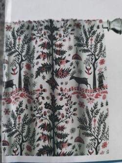Christmas themed window curtains