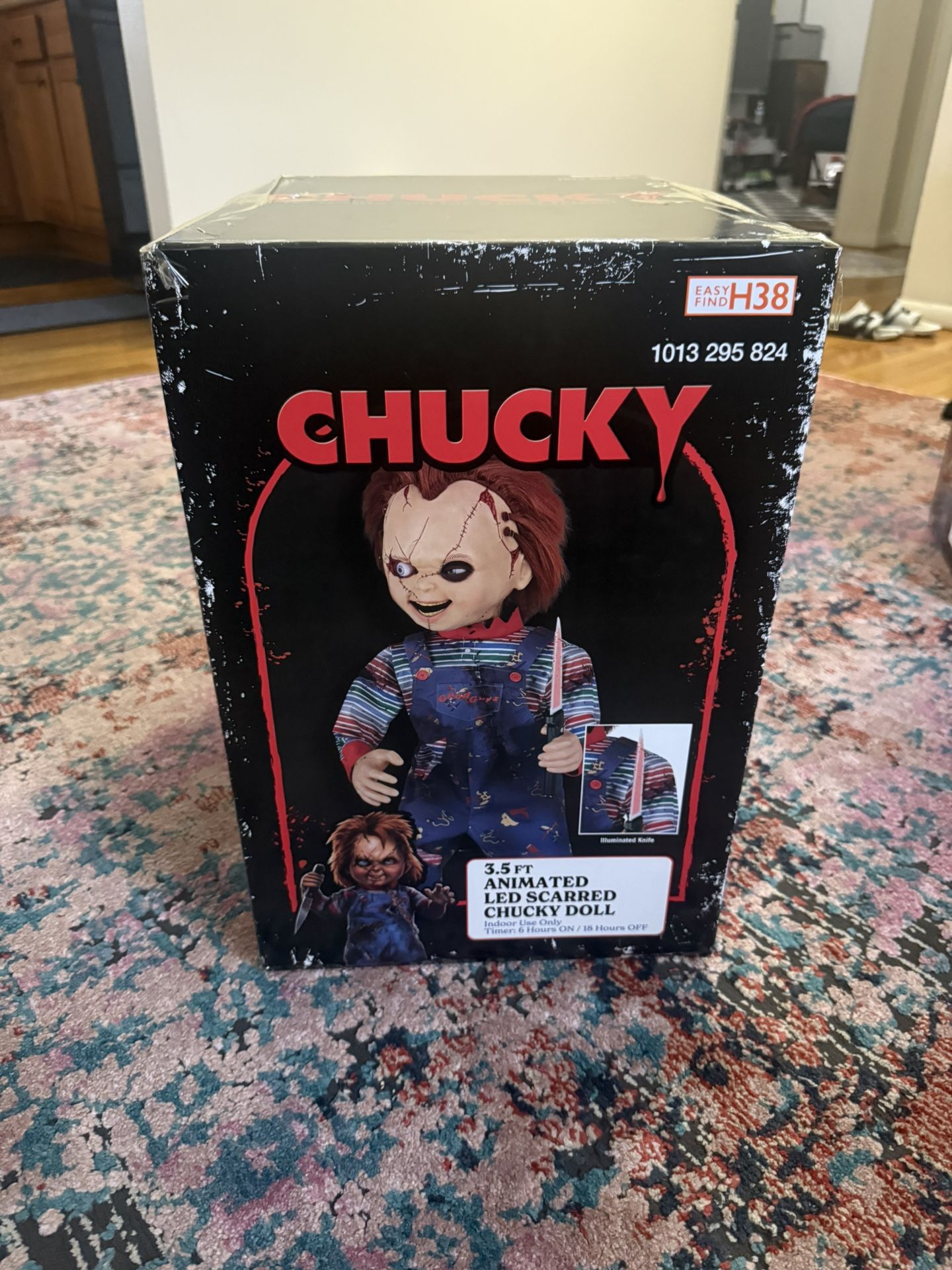 New 3.5FT Animated LED Scarred Chucky Doll