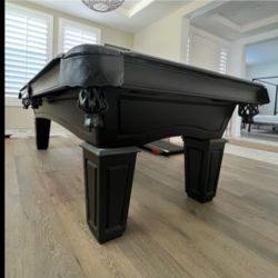 3.5x7 Pool Table, Black, Includes Delivery Setup And New Felt Top Any Color!