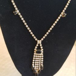Gold Plated Rinestone Necklace 