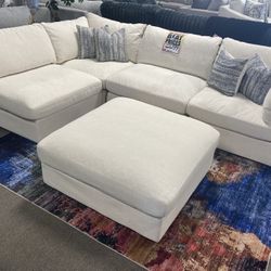 Down Feather Modular Sectional! 🪶 $1,999! With Ottoman! 🛋️😃❤️ Easy Financing Available! 