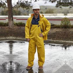 WESTERN SAFETY Yellow Rain Suits, 2-Piece  Runs Small