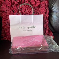 Kate Spade shopping bag/gift box, 9x5.25x2 inches gift box size, shopping bag size 10x8x4.5 inches