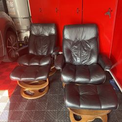 Leather Reclining Chairs With Ottoman