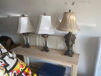 Table with lamps