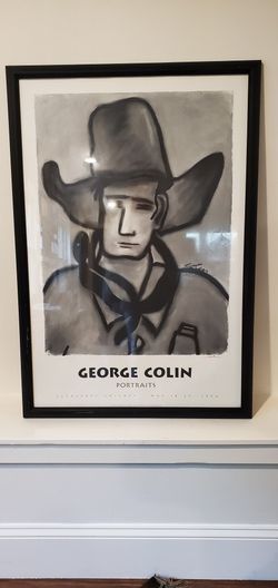 Vintage Poster Signed George Colin Portraits 1990
