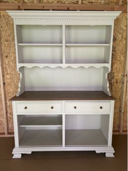 Beautiful Solid Wood 2 Piece Hutch  54in. W x 19in. D x 74in. H