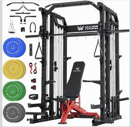 Major Fitness All-in-One Smith Machine Home Gym – Complete Set + Weights
