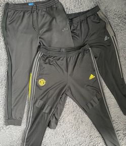 Men Size XL Adidas Manchester United Soccer Pants Joggers Track Pants Bundle Lot