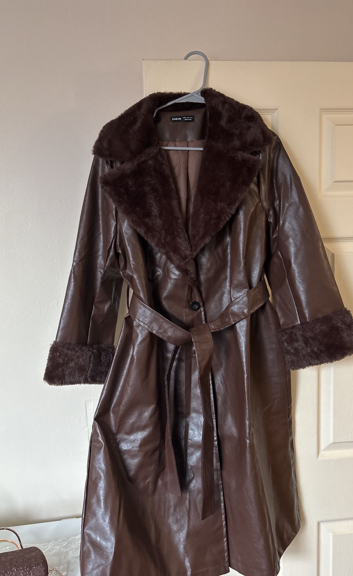 Ladies, Jacket, Leather Brand, New Brown Collar