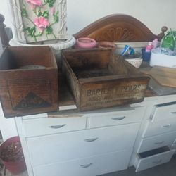 Antique Wooden Vegetable Boxes 