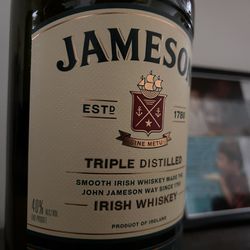 Giant bottle of Jameson