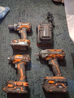 Ridgid impact, drill and impact wrench 18v