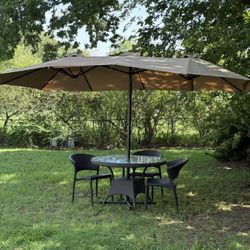 Wicker Table With Wicker Chairs