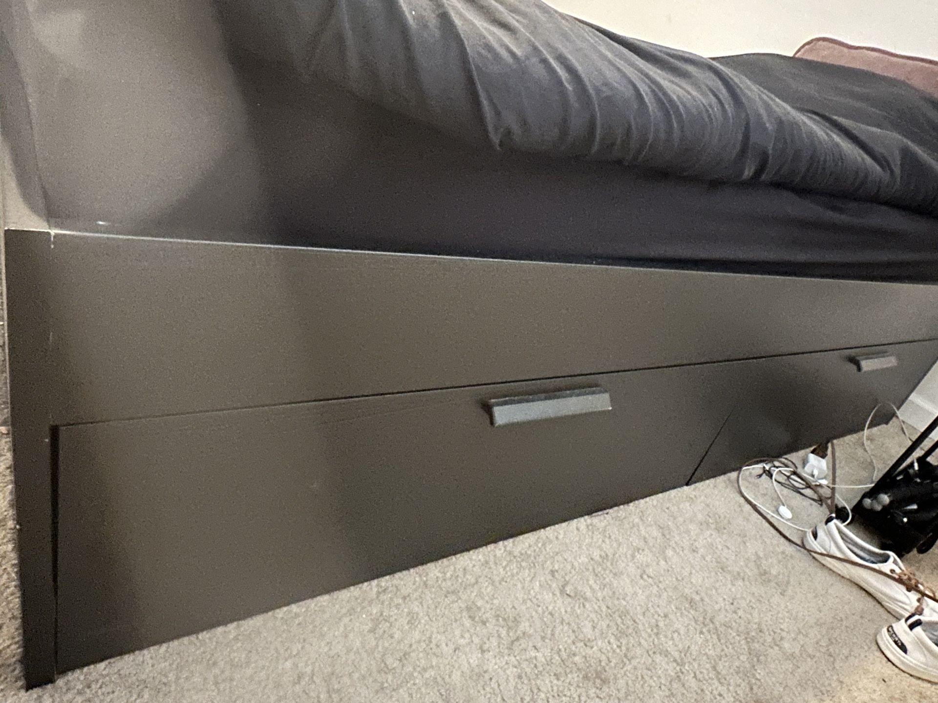 Bed Frame Dark Brown/black