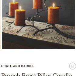 Crate and Barrel Pillar Candle Holder 
