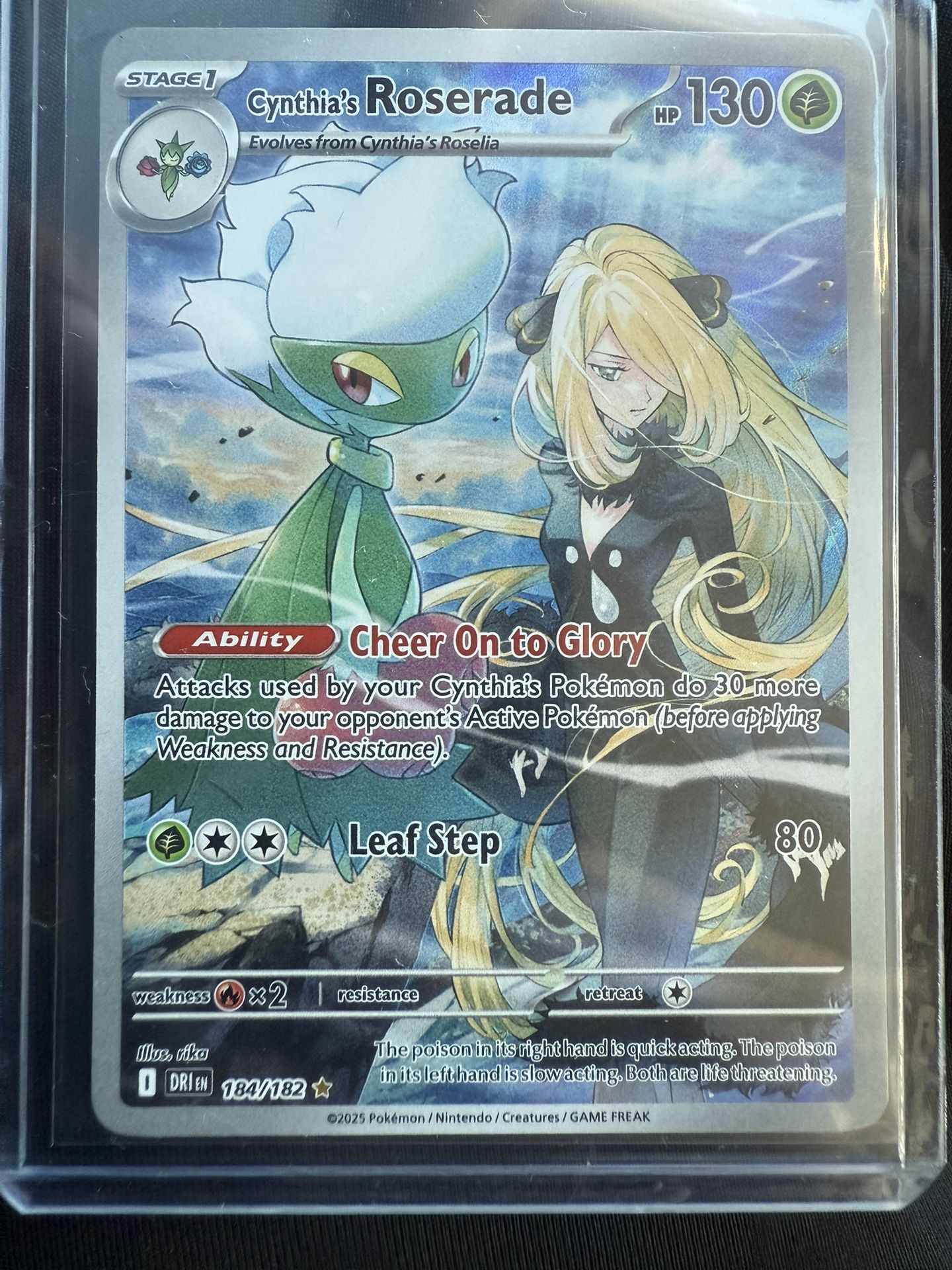 Pokemon TCG Cynthia’s Roserade Destin Rivals 184/182