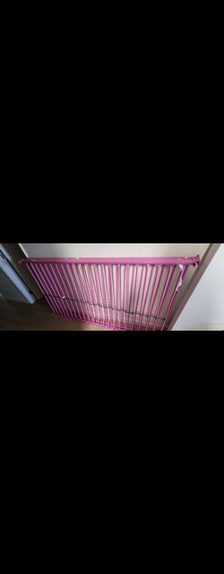 Pink twin bunk bed