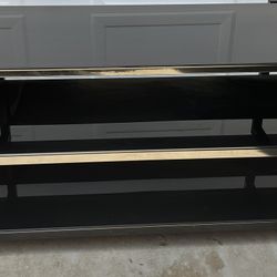 Innov-ex Black Tempered Glass Tv Stand 58” Wide