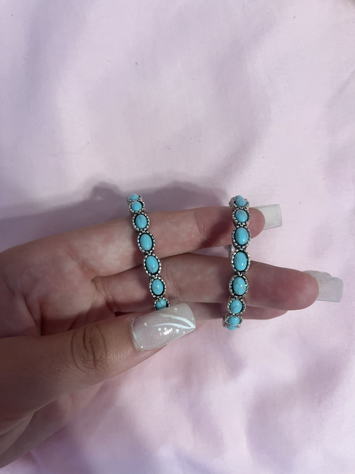 Western Style Turquoise Earrings