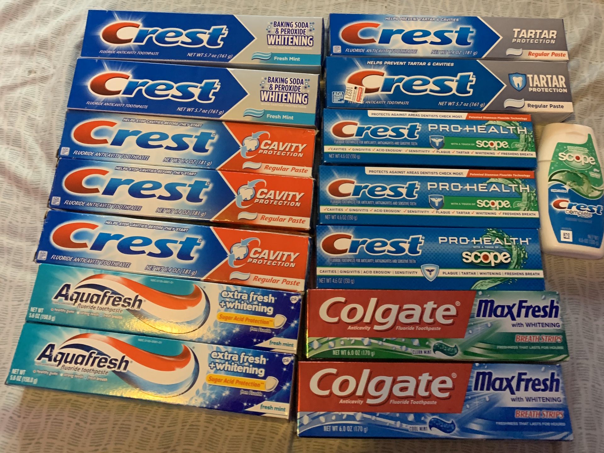 Toothpaste $2 Each